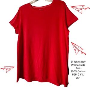 🚨St John’s Bay Women's XL Tee 100% Cotton
P2P: 23” L: 27”